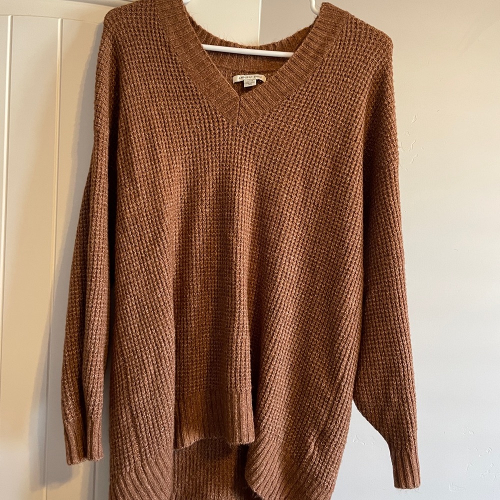 American eagle waffle oversized sweater
